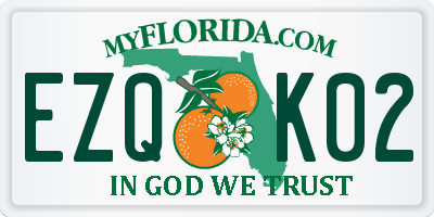 FL license plate EZQK02