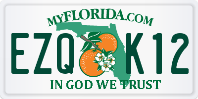 FL license plate EZQK12