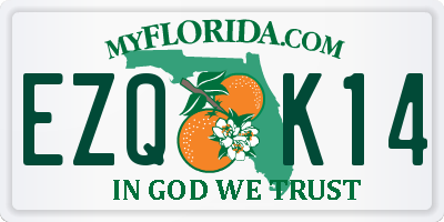 FL license plate EZQK14