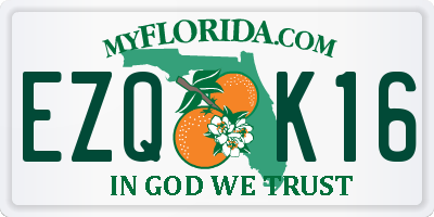 FL license plate EZQK16