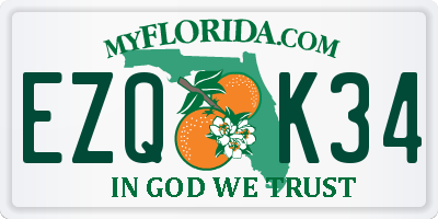 FL license plate EZQK34