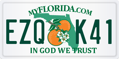 FL license plate EZQK41