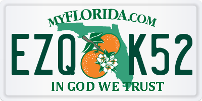 FL license plate EZQK52