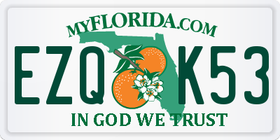 FL license plate EZQK53