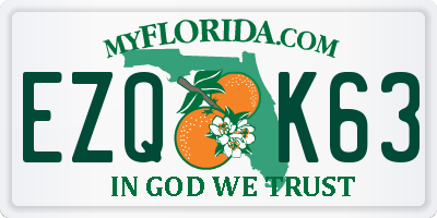 FL license plate EZQK63