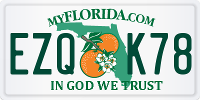 FL license plate EZQK78