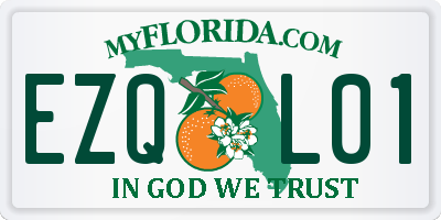 FL license plate EZQL01
