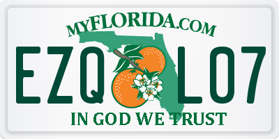 FL license plate EZQL07