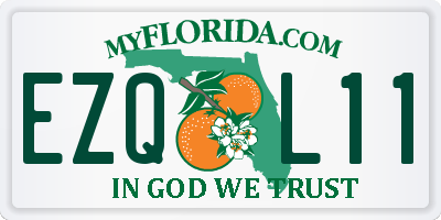 FL license plate EZQL11