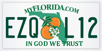 FL license plate EZQL12