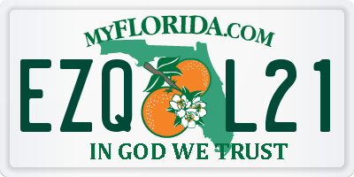 FL license plate EZQL21