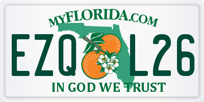 FL license plate EZQL26