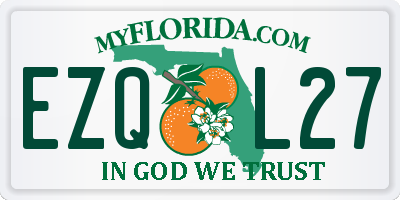 FL license plate EZQL27