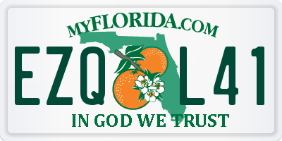 FL license plate EZQL41