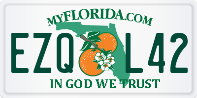 FL license plate EZQL42