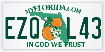 FL license plate EZQL43