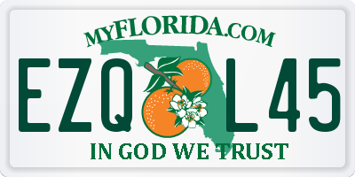 FL license plate EZQL45