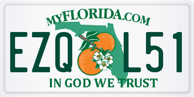 FL license plate EZQL51