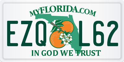 FL license plate EZQL62