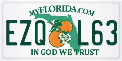 FL license plate EZQL63