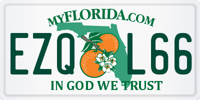 FL license plate EZQL66