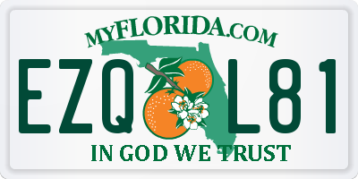 FL license plate EZQL81