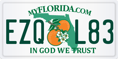FL license plate EZQL83