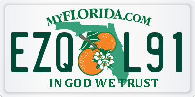 FL license plate EZQL91