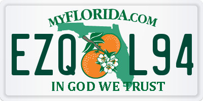FL license plate EZQL94