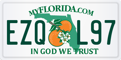 FL license plate EZQL97