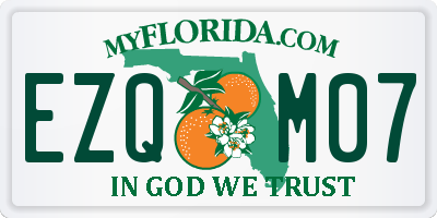 FL license plate EZQM07