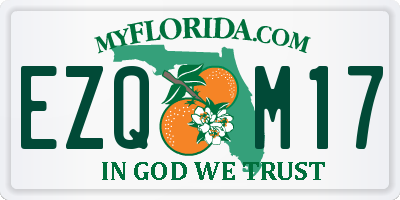FL license plate EZQM17