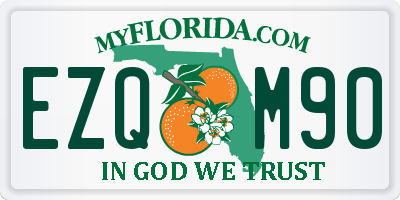 FL license plate EZQM90