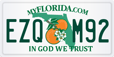 FL license plate EZQM92