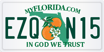 FL license plate EZQN15