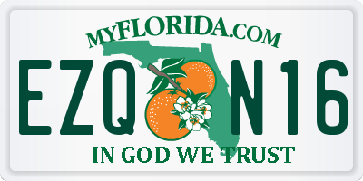 FL license plate EZQN16
