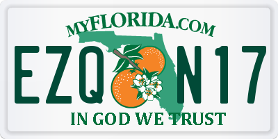 FL license plate EZQN17