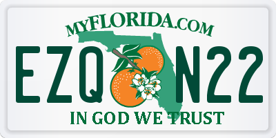 FL license plate EZQN22