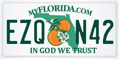 FL license plate EZQN42
