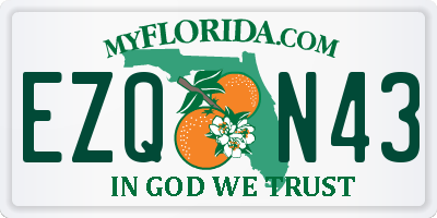 FL license plate EZQN43