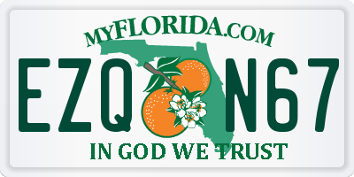 FL license plate EZQN67