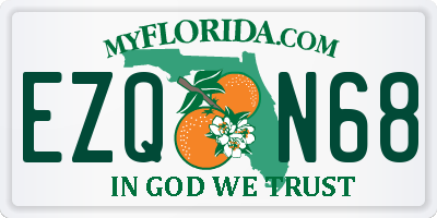 FL license plate EZQN68