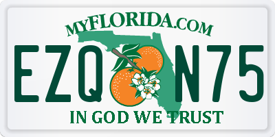 FL license plate EZQN75