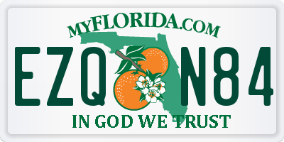 FL license plate EZQN84