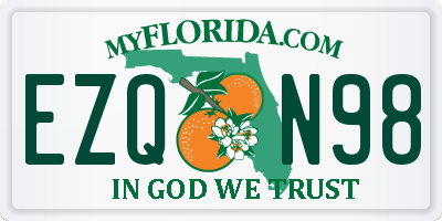 FL license plate EZQN98