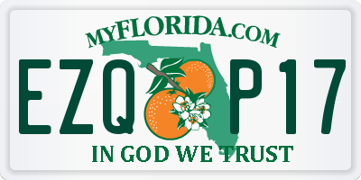 FL license plate EZQP17