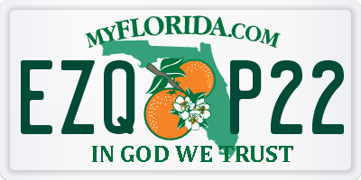FL license plate EZQP22