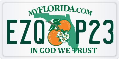 FL license plate EZQP23