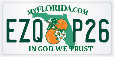 FL license plate EZQP26