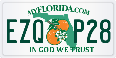 FL license plate EZQP28